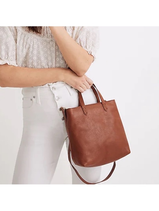Madewell Handbags - MADEWELL Mini Transport Crossbody Leather Minimal Tote